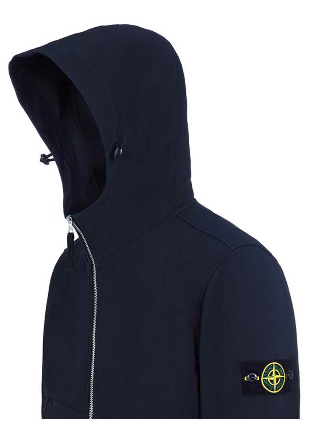 Темно-синя демісезонна куртка 40727 light soft shell marine Stone Island