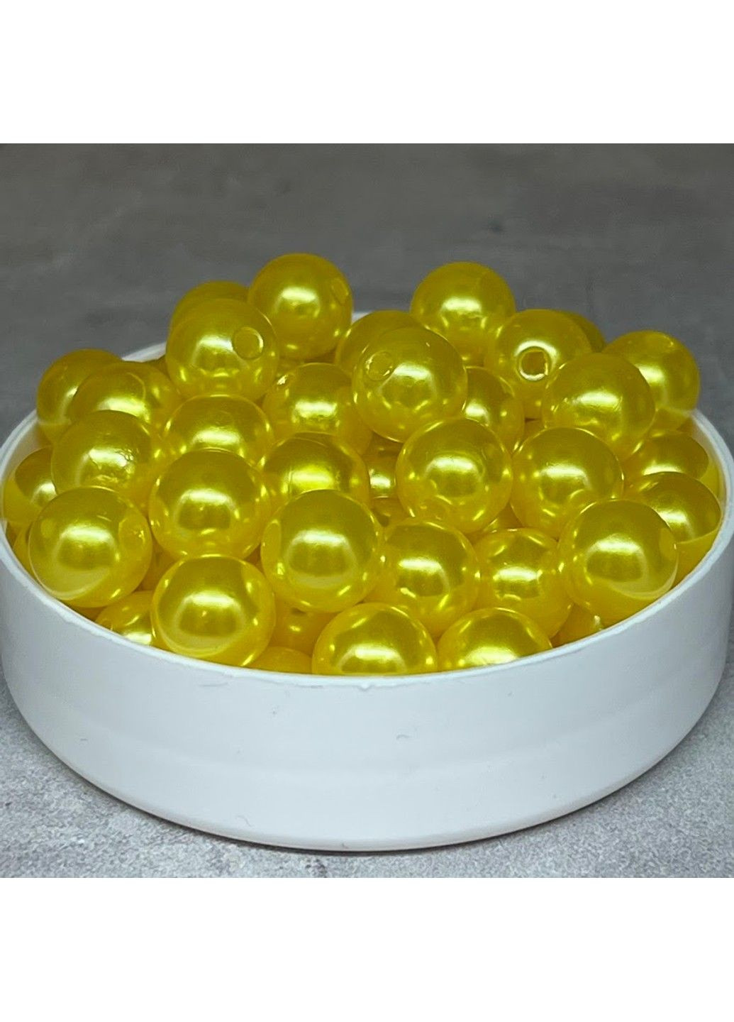 Бусины 10 мм, цвет -желтый, упаковка -50 шт. No Brand (315825905)