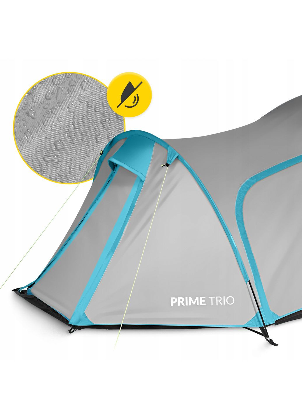 Палатка туристическая Prime Trio 3-местная Grey (P-5905973406581) Mountain Goat (351904592)