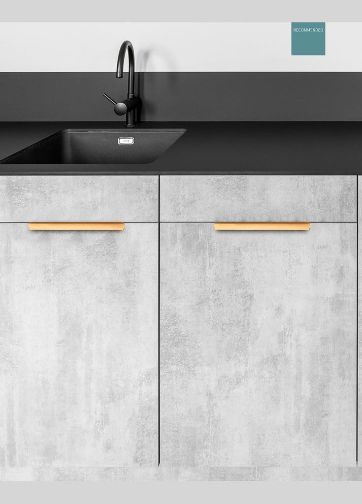 Ручка профільна Меблева прихована ручка-планка 150 мм Золотий матовий (37534532325) B&K (349844717)