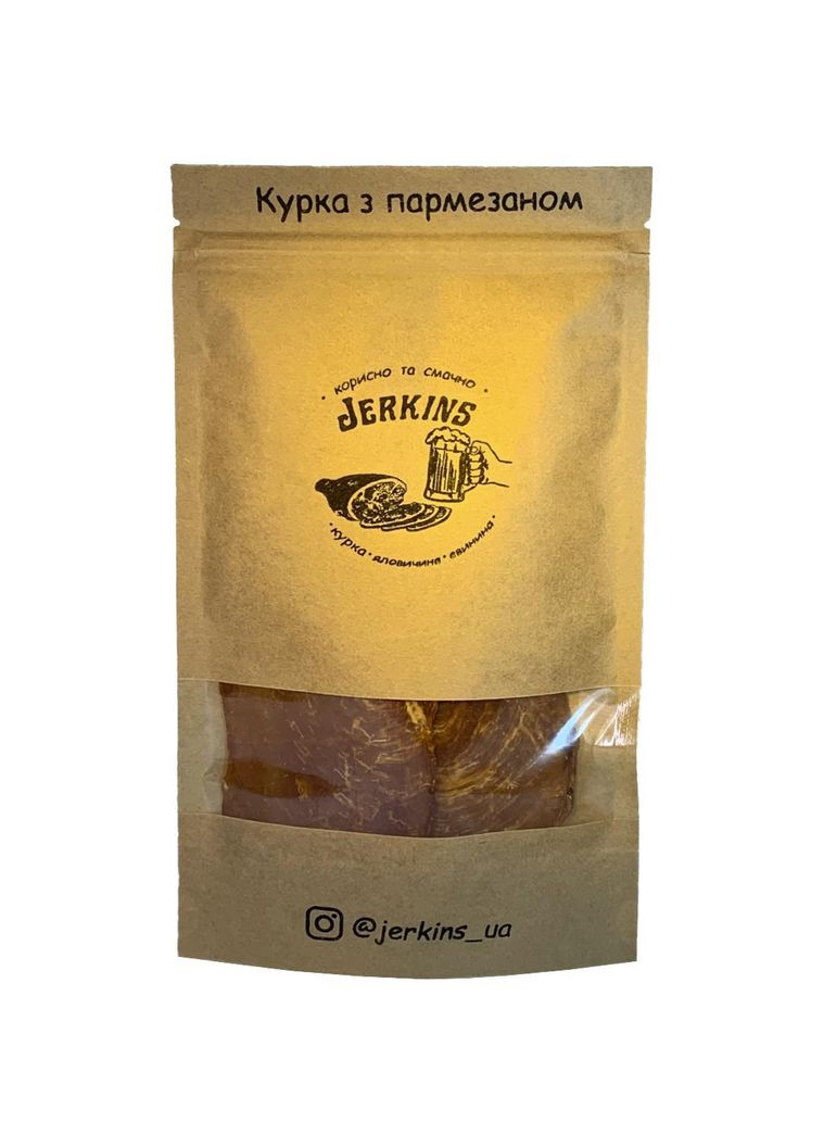 Чипси Курка з пармезаном. 100г Jerkins (323144405)