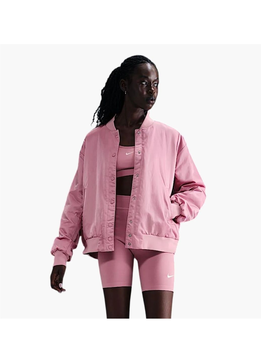 Рожева куртка жіноча sportswear destroyer pink Nike