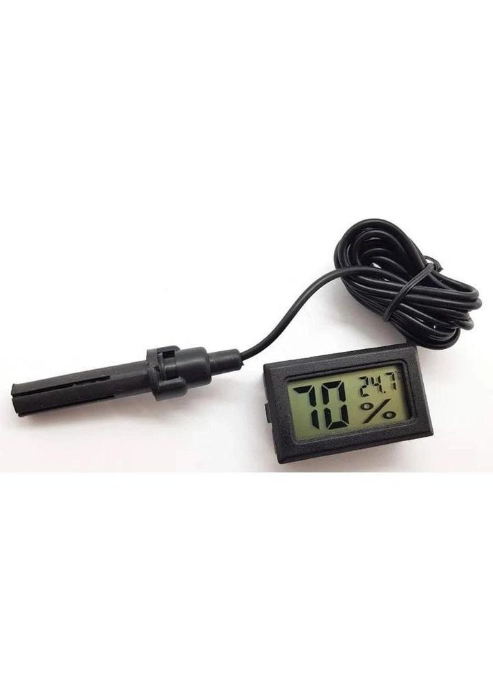Термогігрометр цифровий з виносним датчиком 1,5 м вологомір, термометр, чорний (HT050791) Xiamen (317297424)