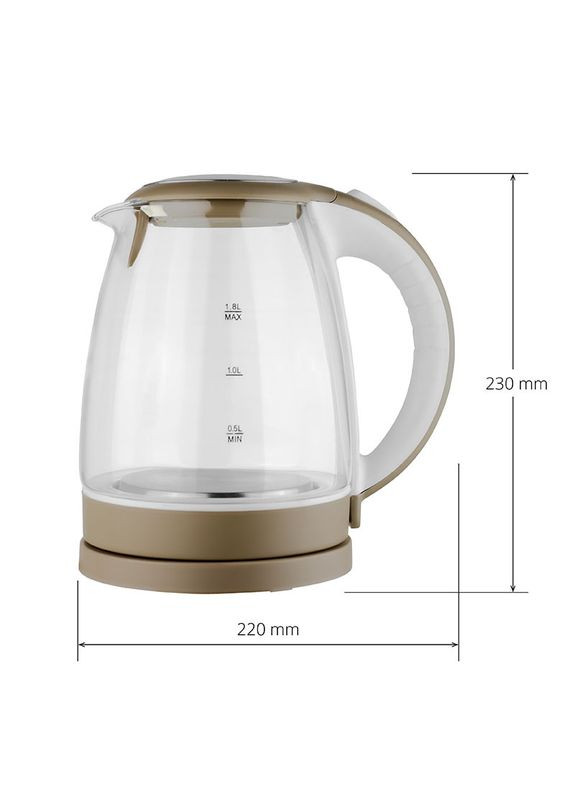 Електрочайник 1,8 л бежевий 3500AU Aurora (337093778)