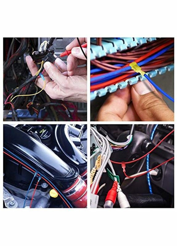 Набор обжимных клемм с изоляцией T-образные 2,5 – 4 мм для быстрого монтажа 20 шт (10 комплектов) желтый (TR050924-10) Bodasan (329443834)