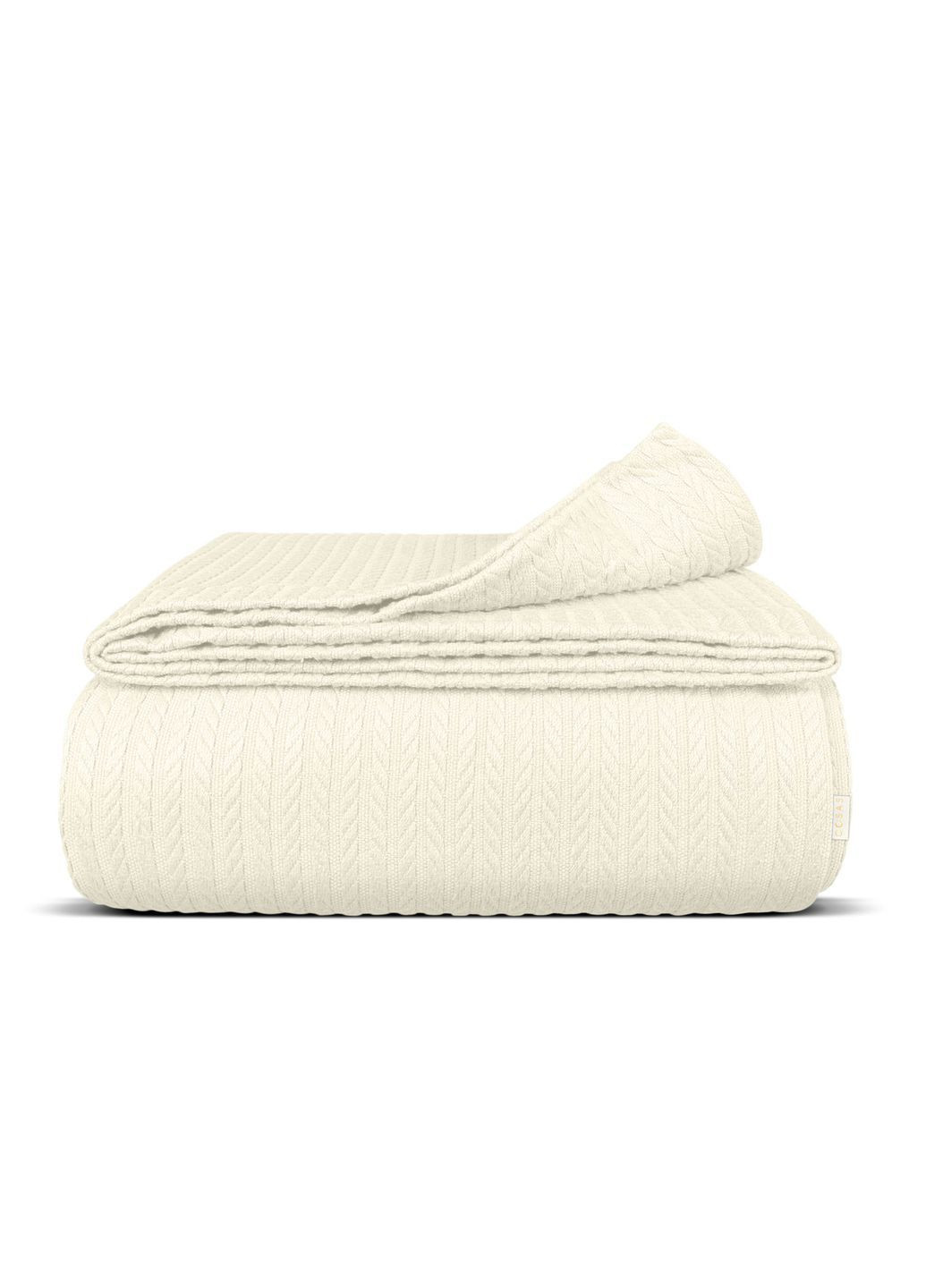 Плед-покривало косичка 160х230 см Biscotti Knitted Braid Бежевий Cosas (369668465)