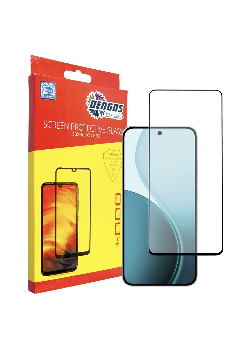 Захисне скло для Oppo Reno14 F/FS Black Full Glue (TGFG-419) DENGOS (369723147)