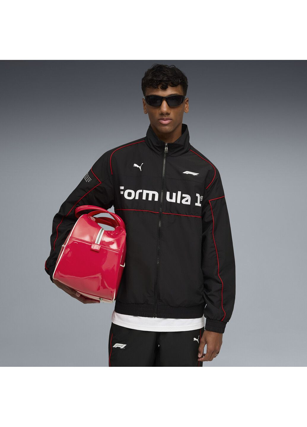 Черная демисезонная куртка f1® sds2.0 woven jacket men Puma