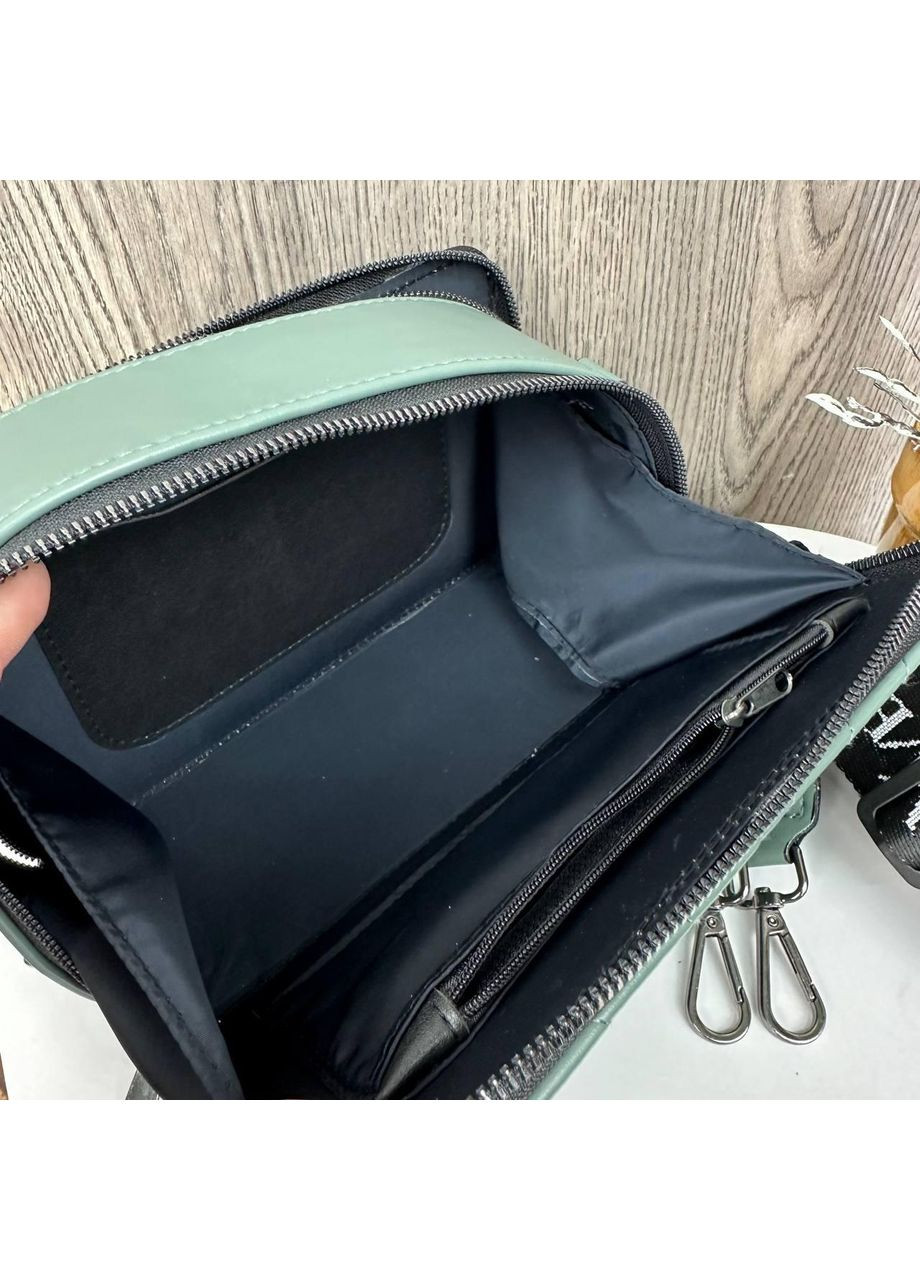 Женская сумка на плечо эко-кожа серого цвета классическая с брелком ProDobro (363136261)