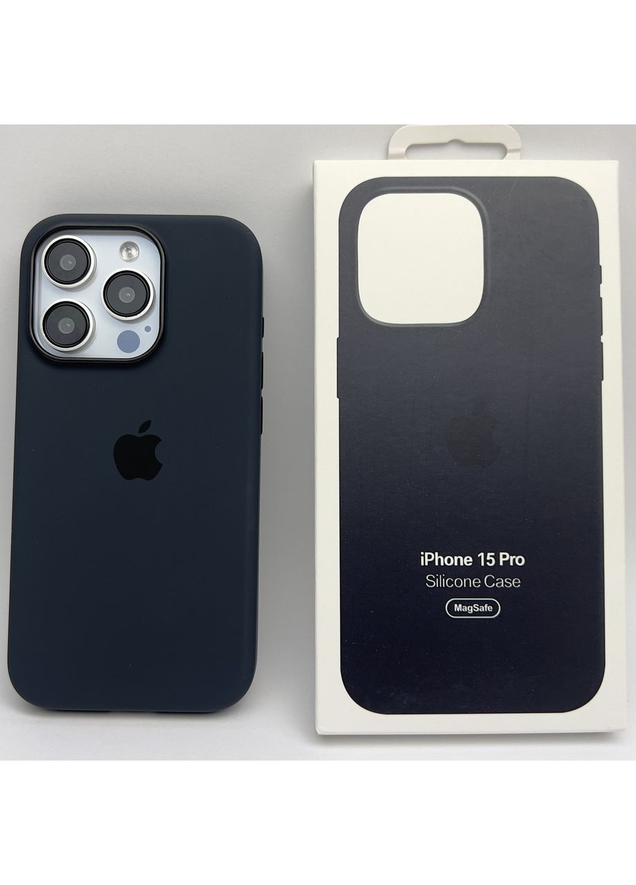 Чехол на 15 PRO Silicone Case Magsafe Full Open camera магнитный для айфона 15 О Midnight No Brand (369137229)