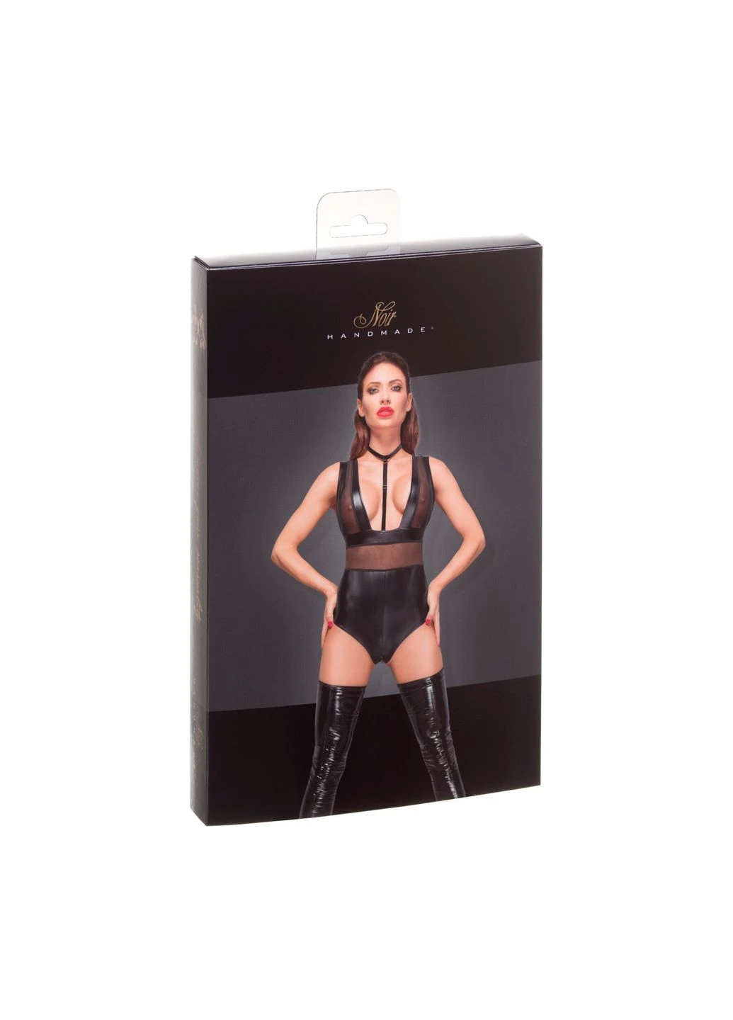 Боди с мокрым эффектом F183 Powerwetlook body, Noir Handmade (402299926)