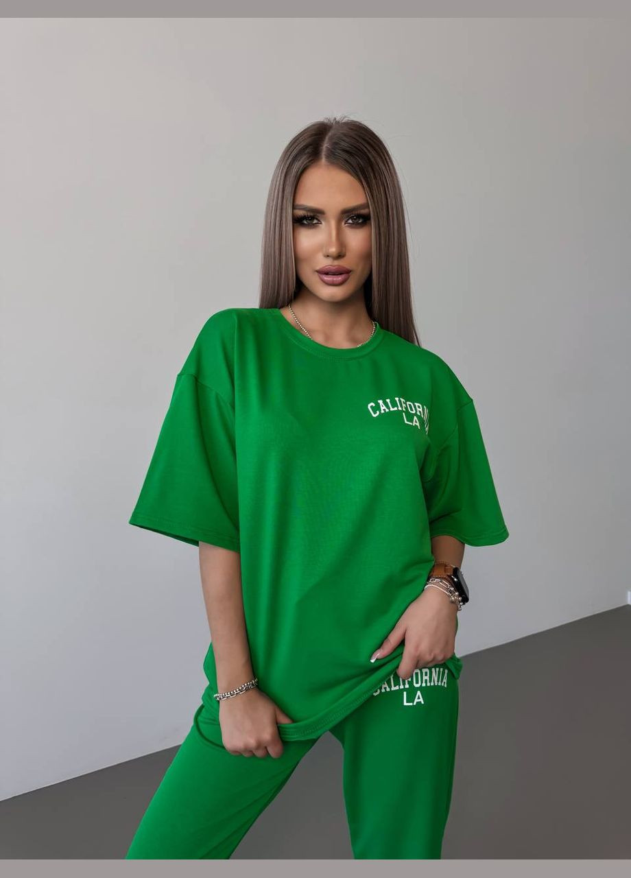 Женский спортивный костюм «California» зеленого цвета 27322 Fashion (296932355)