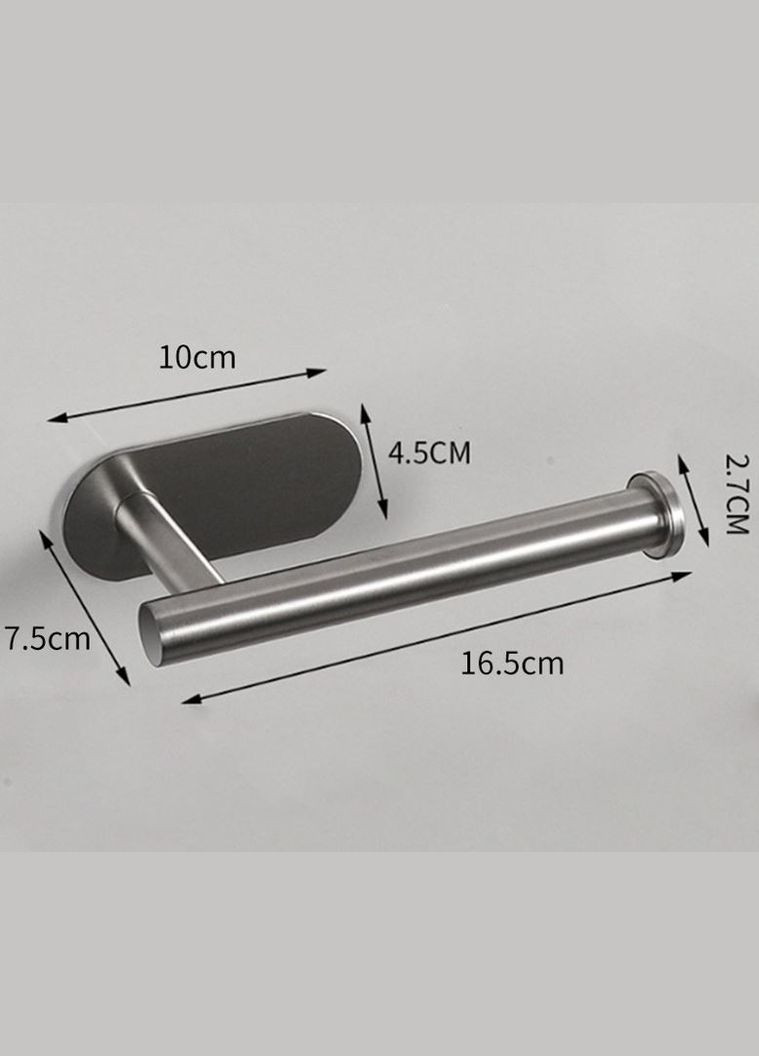 Настінний тримач туалетного паперу на самоклейці Сріблястий M640198 Master Liao (302804191)
