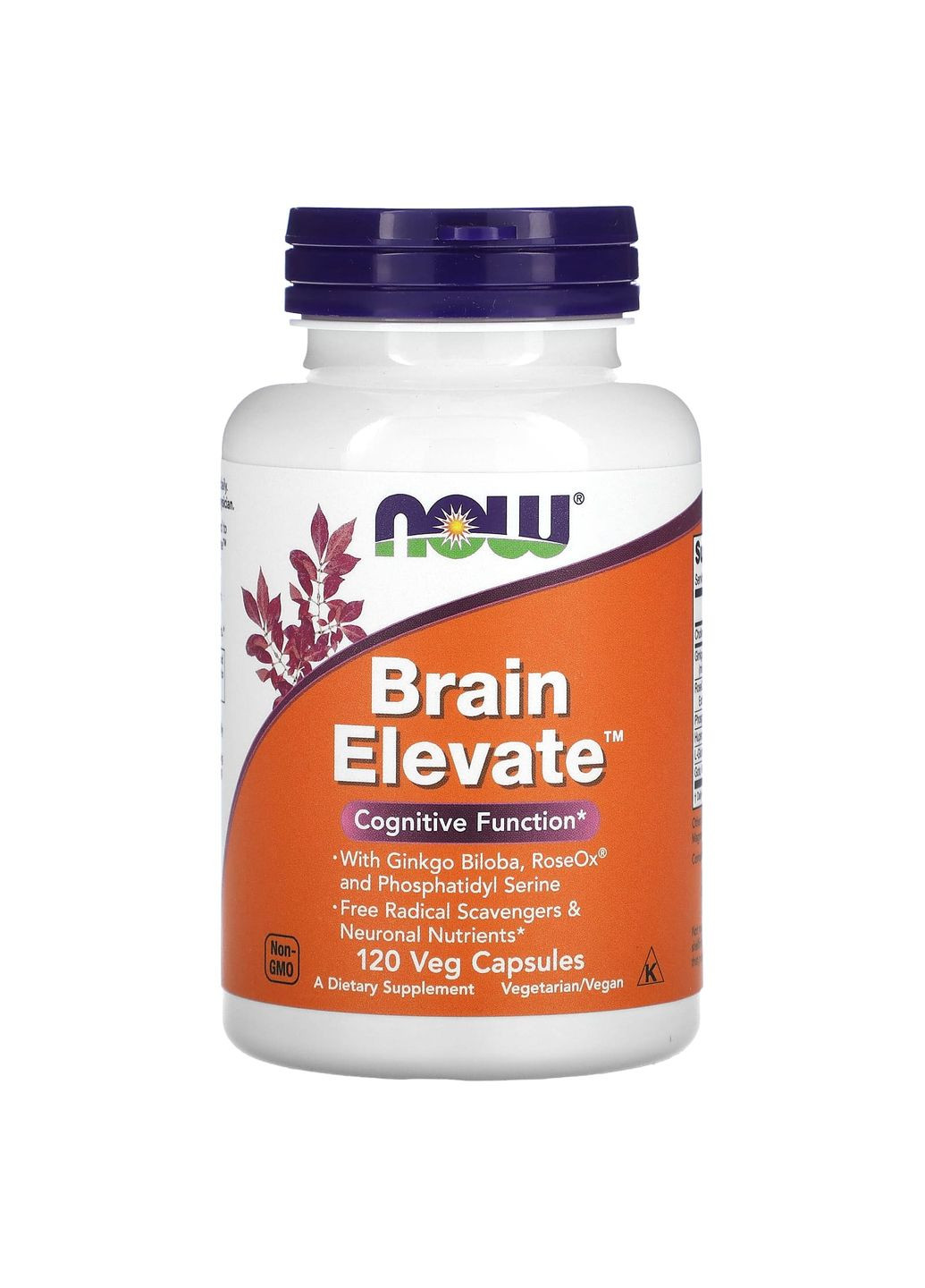 Витамины для памяти, Brain Elevate,, 120 вегетарианских капсул Now Foods (367990736)