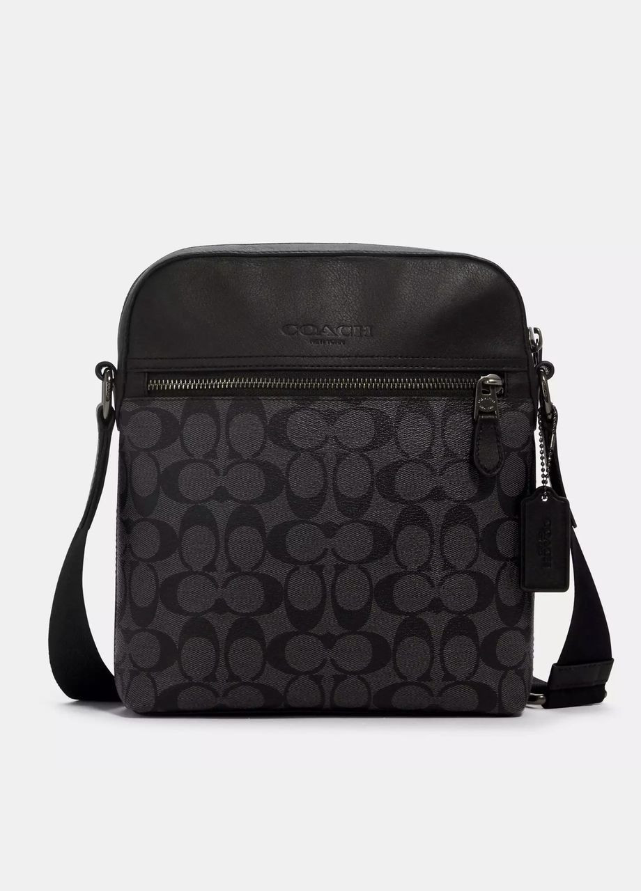 Сумка чоловіча шкіряна Coach Houston Flight Bag In Signature Canvas. (391) No Brand (335833678)