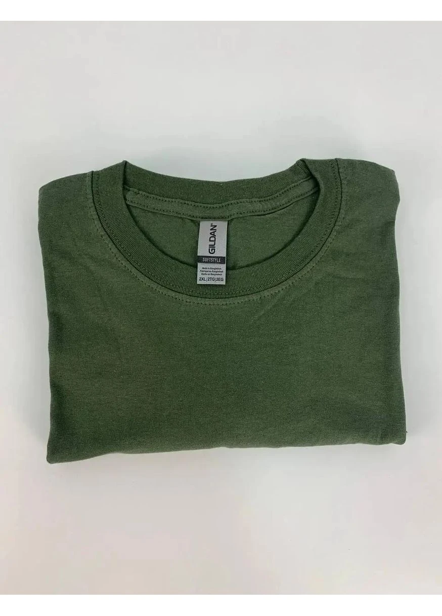 Зеленая мужская футболка без принта f64 green No Brand