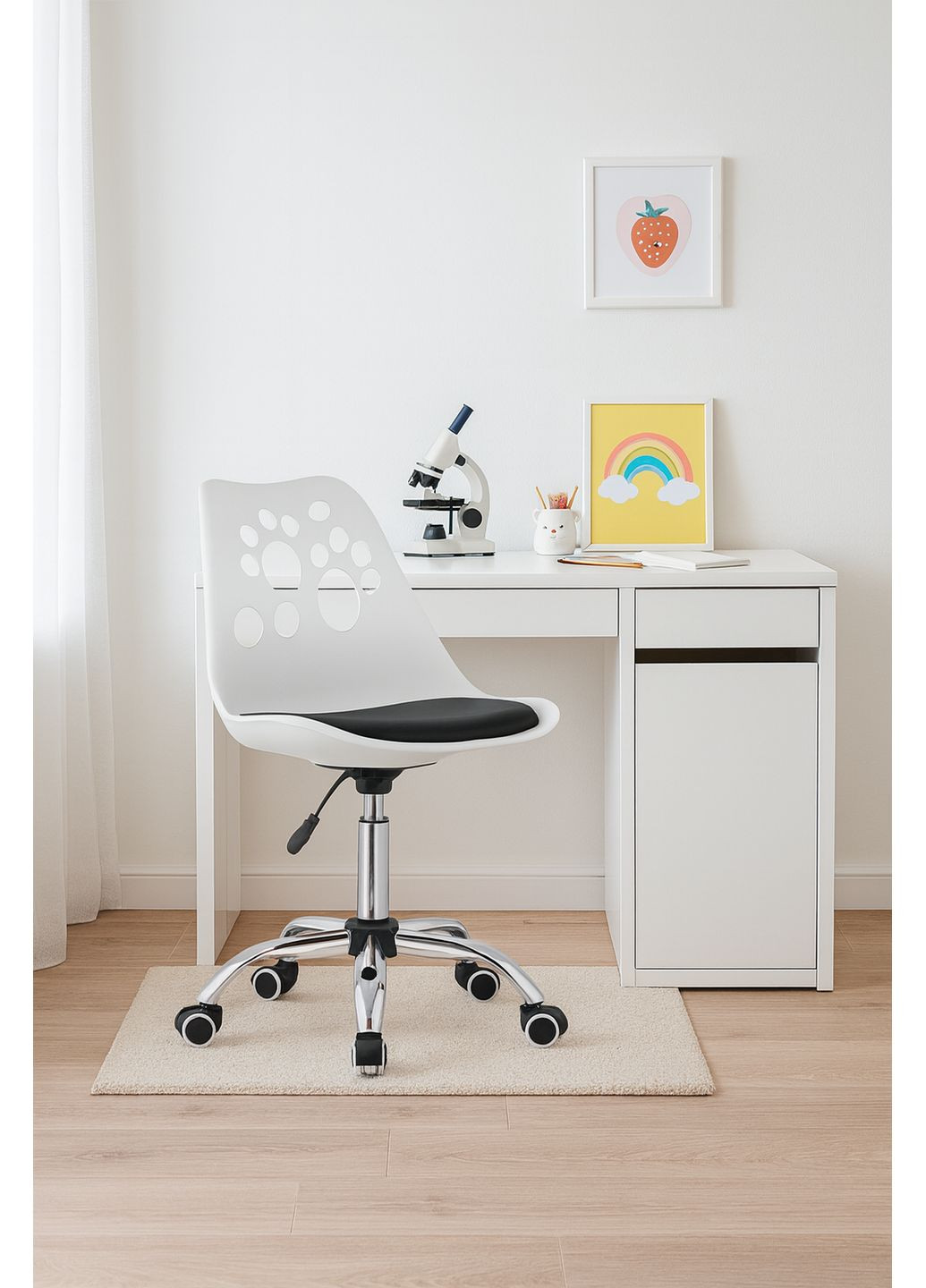 Офисное кресло Print бело-черный Leobert (361952168)