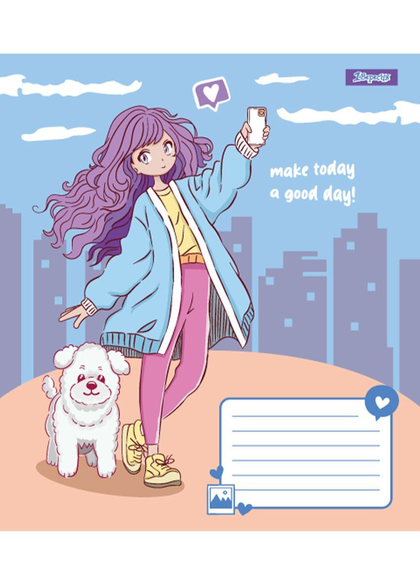 Набір зошитів Anime girl А5 в лінійку 12 аркушів 25 шт. () 1 Вересня 767215 (366528927)