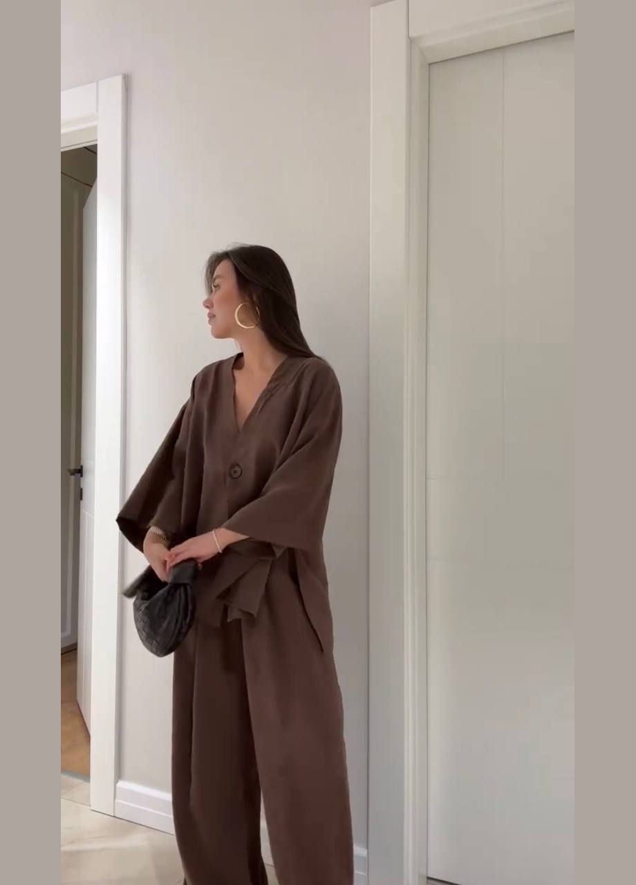 Женский костюм из льна свободного кроя. MonCher (328913197)