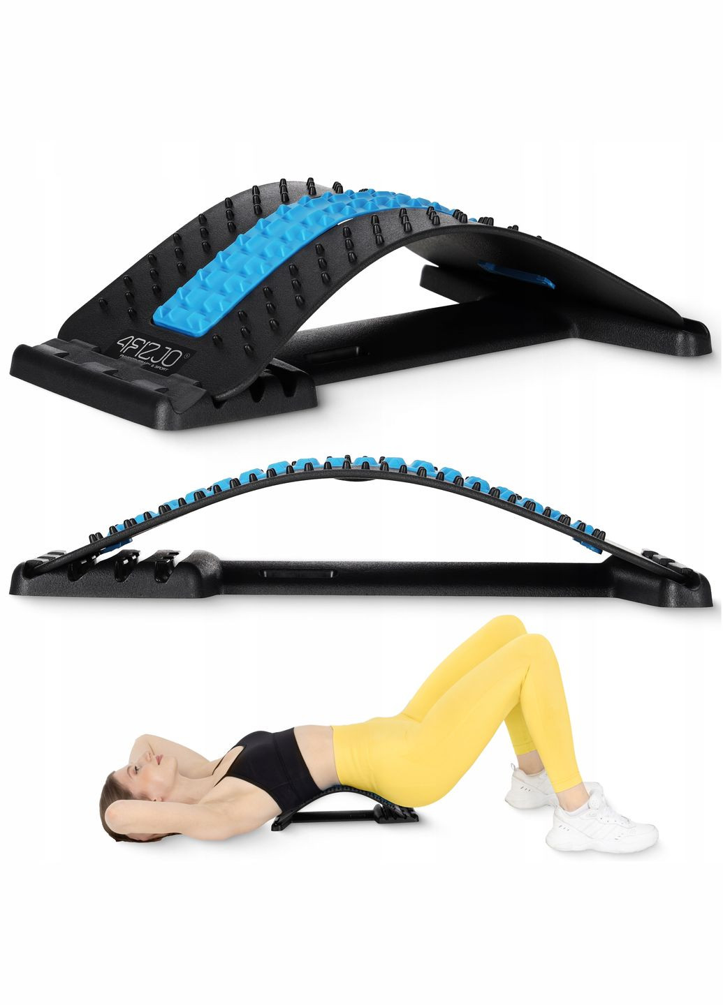 Тренажер для растяжения спины и позвоночника 4 уровня Black/Blue (P-5905973400305) 4FIZJO (304995867)