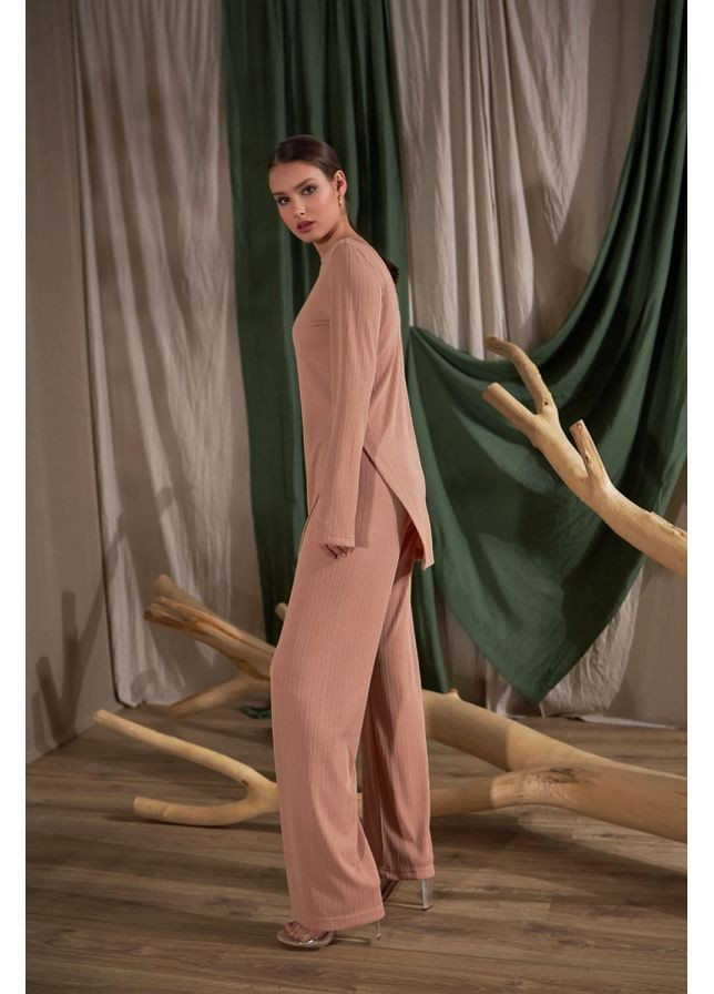 Брюки прямого кроя 1789 Бежевый Triko Bakh (368651005)