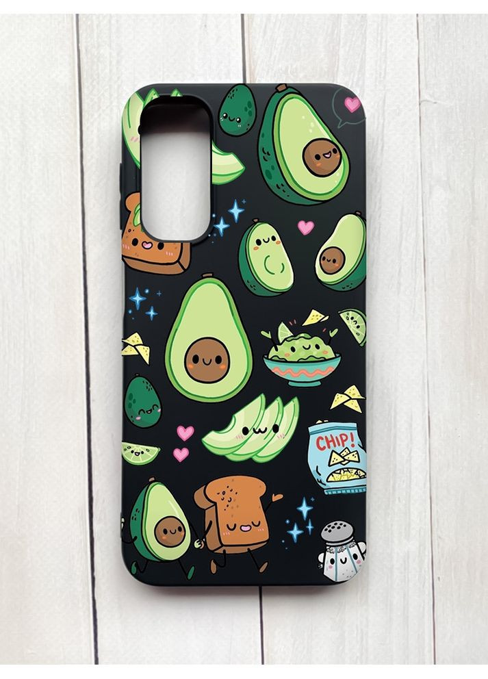Матовий чохол на Samsung Galaxy A24 Чорний:: Милі авокадо каваї (принт 305) CASE CONTROL (360684454)