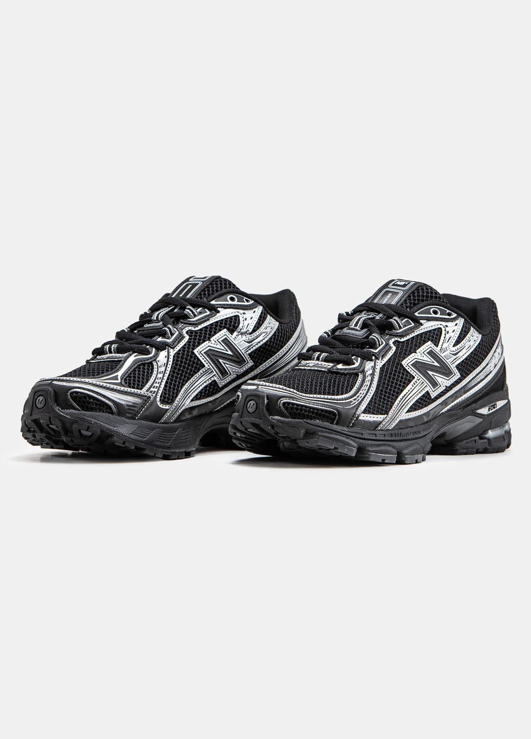 Черные всесезонные кроссовки мужские и женские new balance 740 black white | нью беланс 740 черные белые No Brand