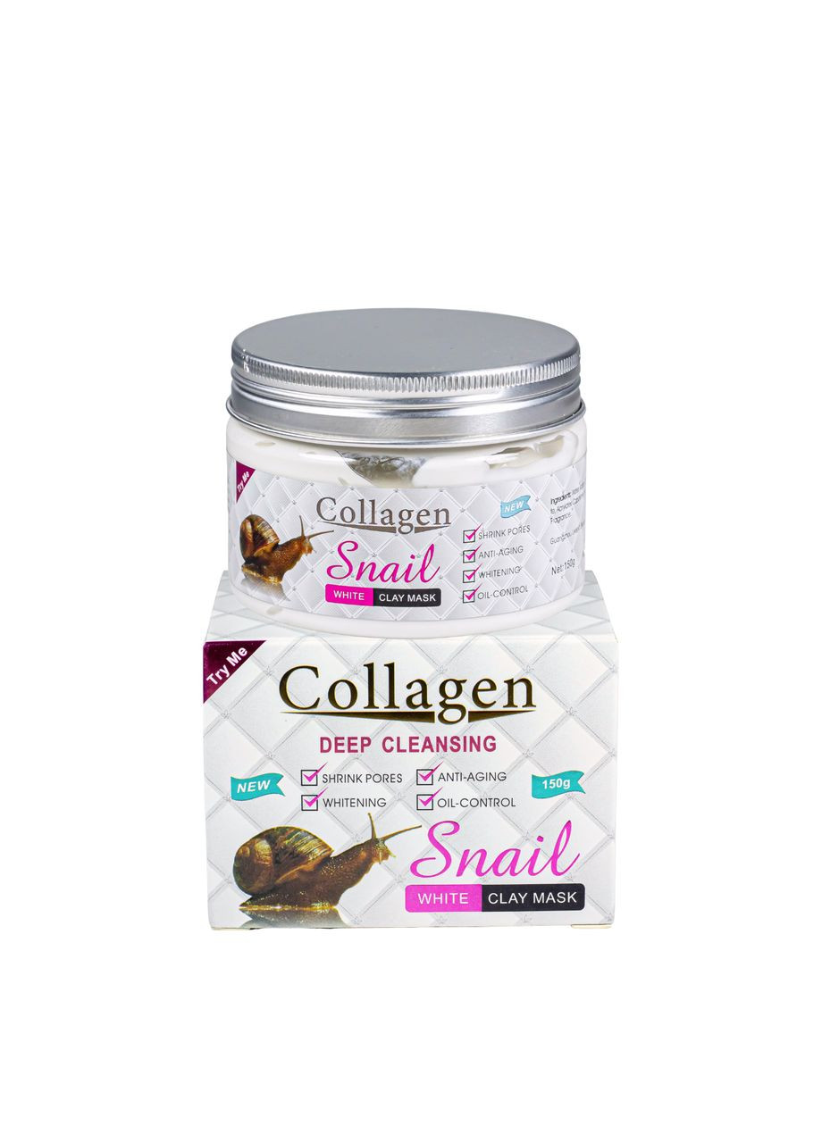 Маска для обличчя очисна Collagen з коаліном 150 г Snail (302728407)