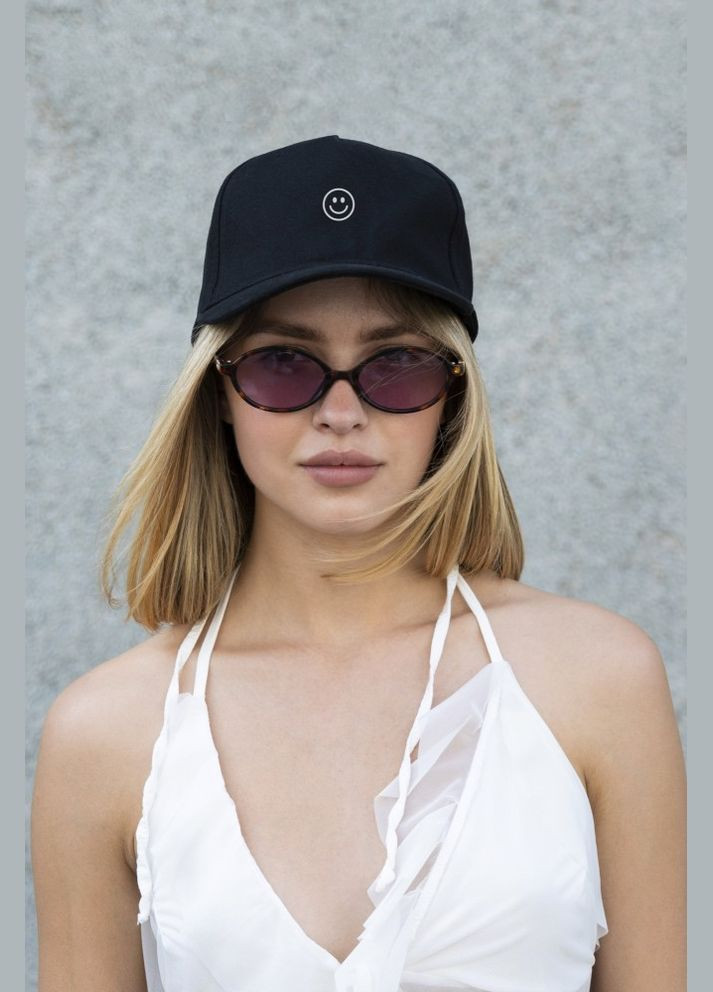 Кепка бейсболка тракер с принтом Smile Black Without (340947284)