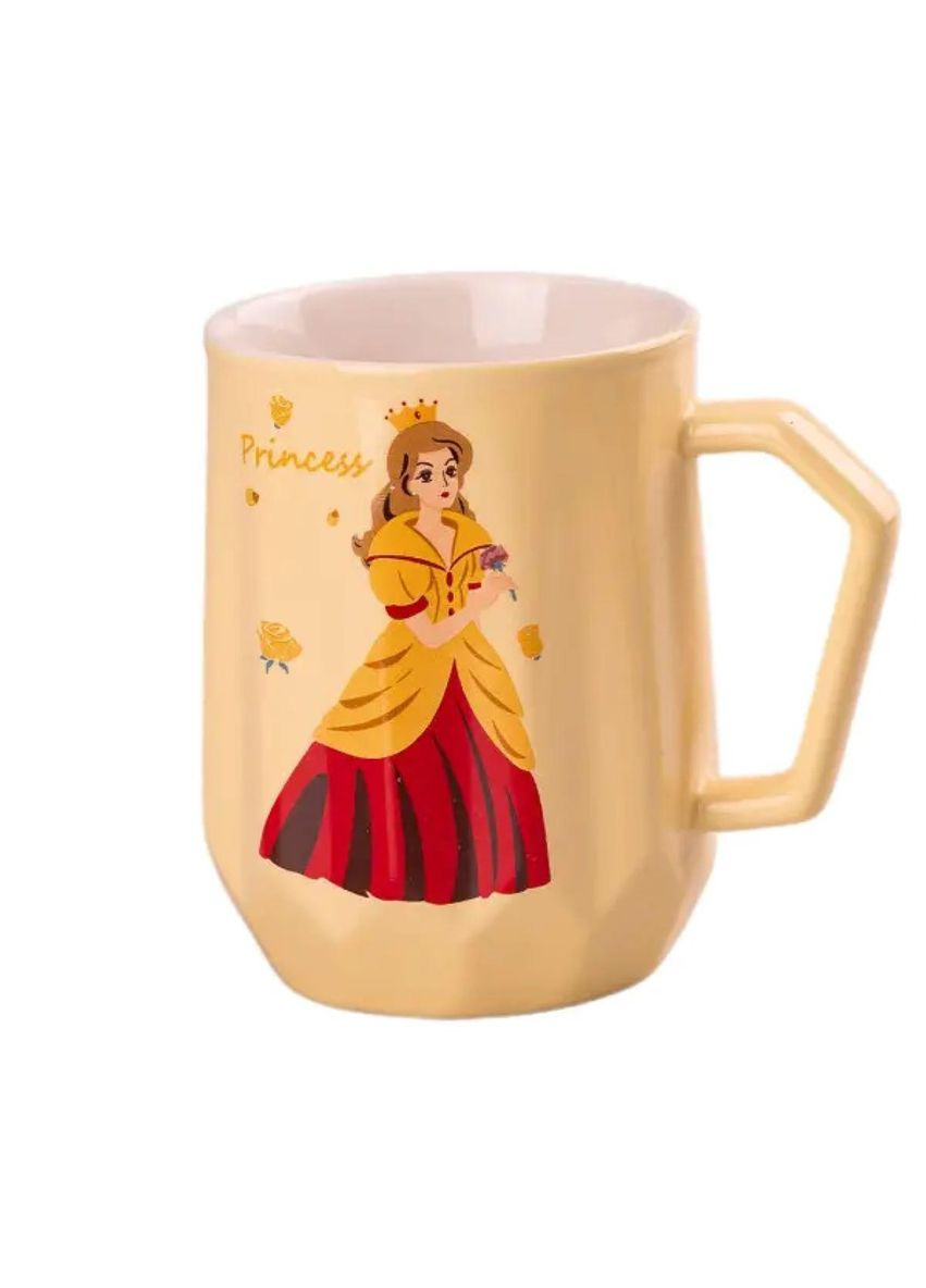 Чашка порцелянова 450мл діснеївська принцеса Жовтий HPCYM0859Y Happy Life (370974373)