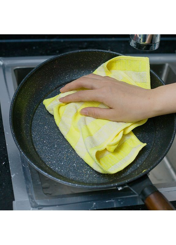 Бамбукова серветка універсальна жовто-біла 30х30 см (A-025235) LoveYouHome (371996015)