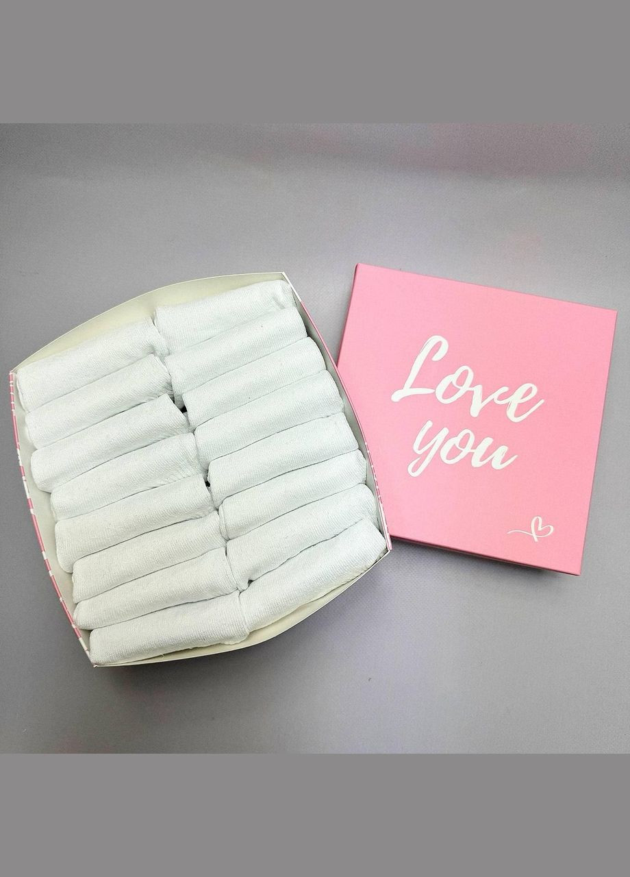 Білі набір жіночих коротких шкарпеток на 16 пар 36-40 р в коробці із стрічкою літо Vakko (307714947)