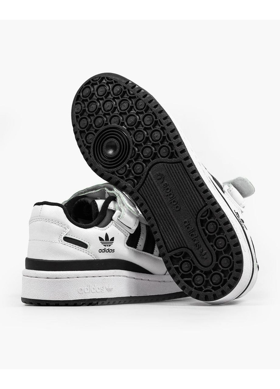 Чорні Осінні кросівки чоловічі adidas forum black white v2 адідас форум No Brand