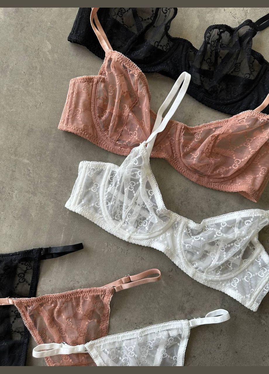 Бежевый комплект нижнего белья Domino