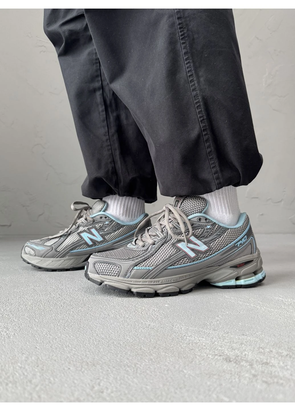 КРОССОВКИ ЖЕНСКИЕ NEW BALANCE 740 GREY / BLUE НЬЮ БЕЛАНС 740 No Brand серые демисезоны (367173460)