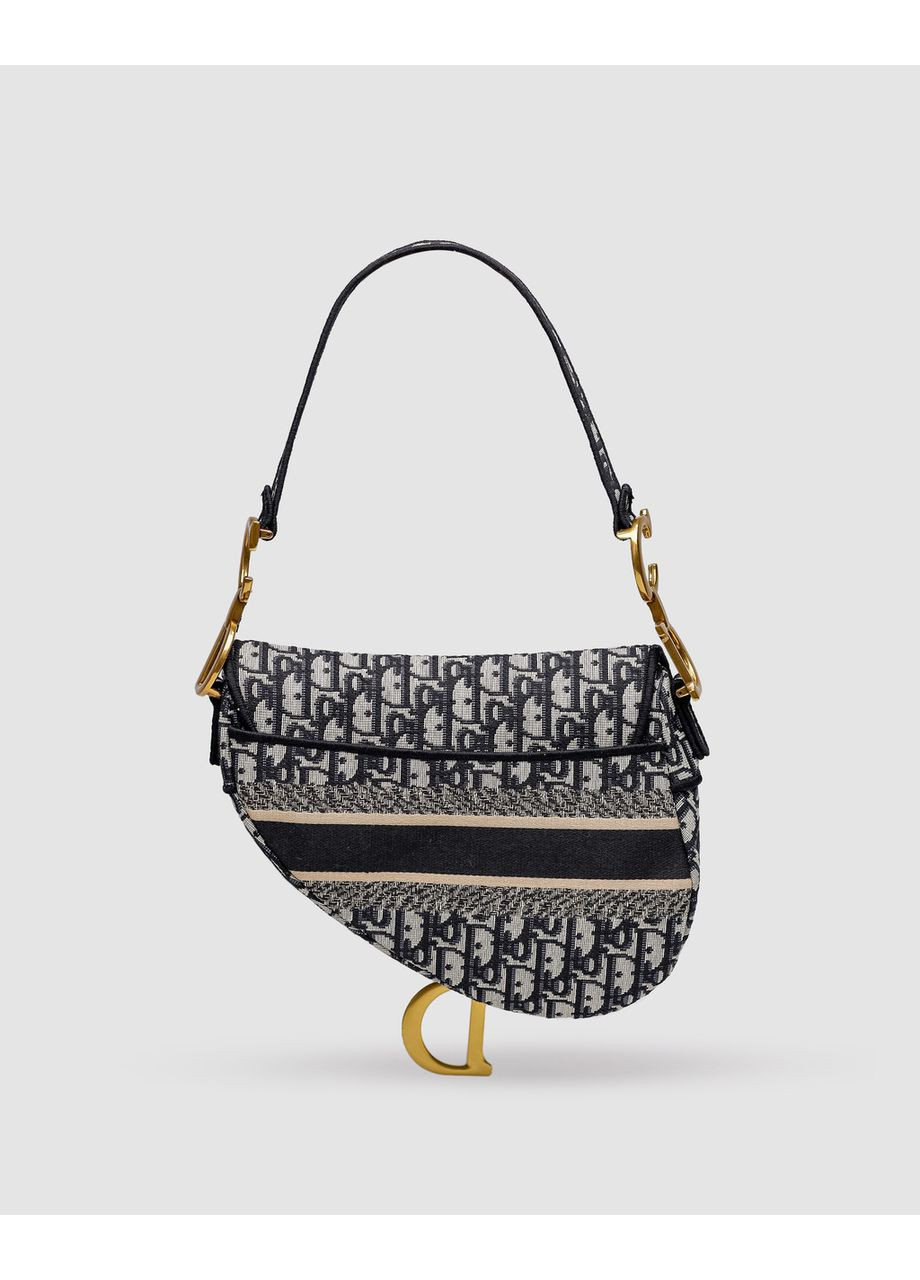 Сумка женская Saddle Bag with Strap Blue Dior Oblique Jacquard No Brand (356508633)