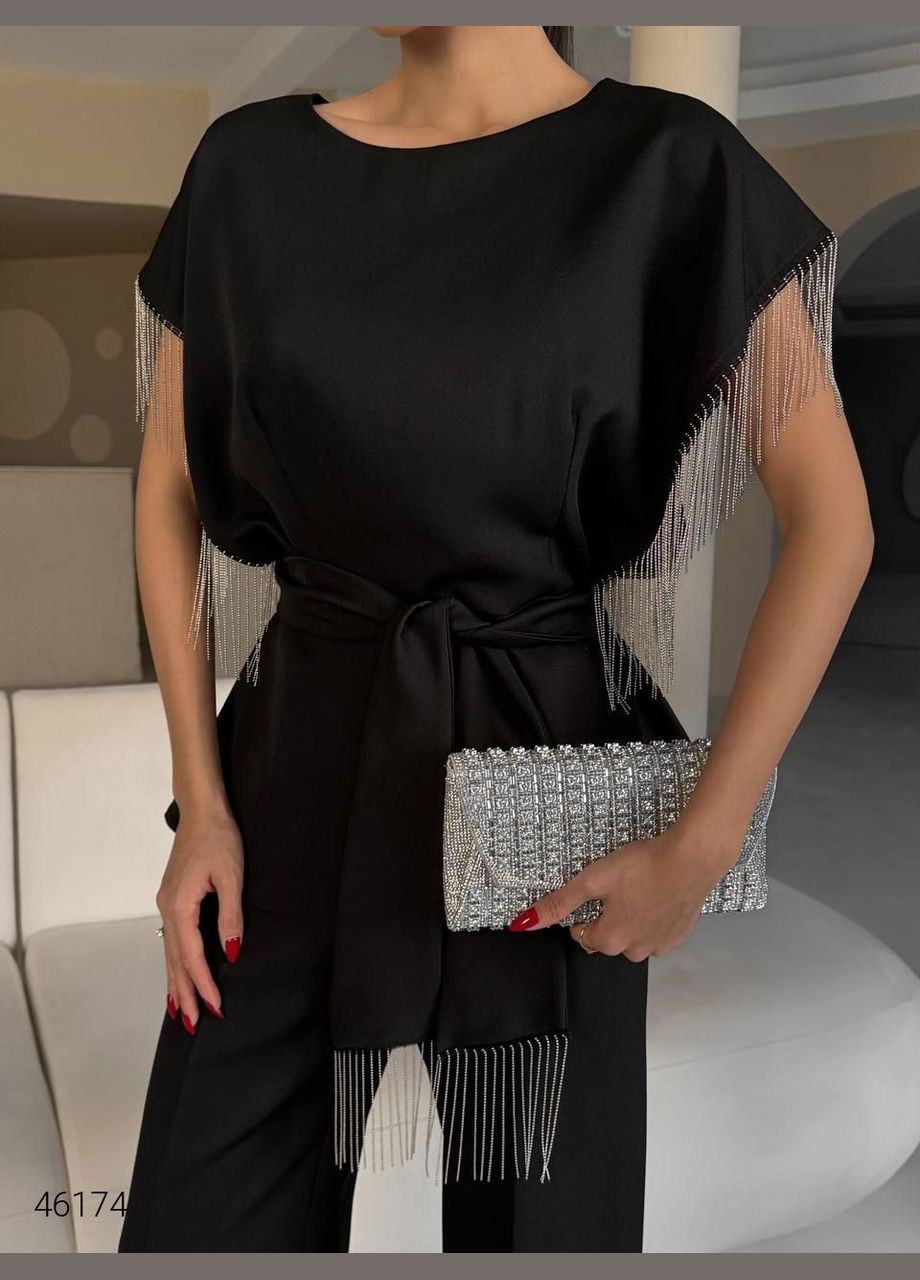 Костюм жіночий брючний з бахромою Liton (316220691)