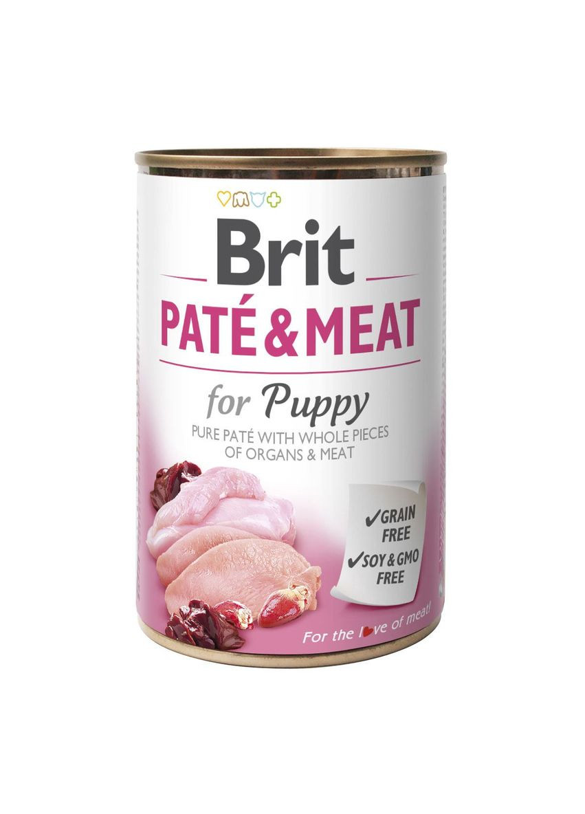 Влажный корм для щенков со вкусом индейки и курицы 400 г (8595602530335) Brit Care (279569597)