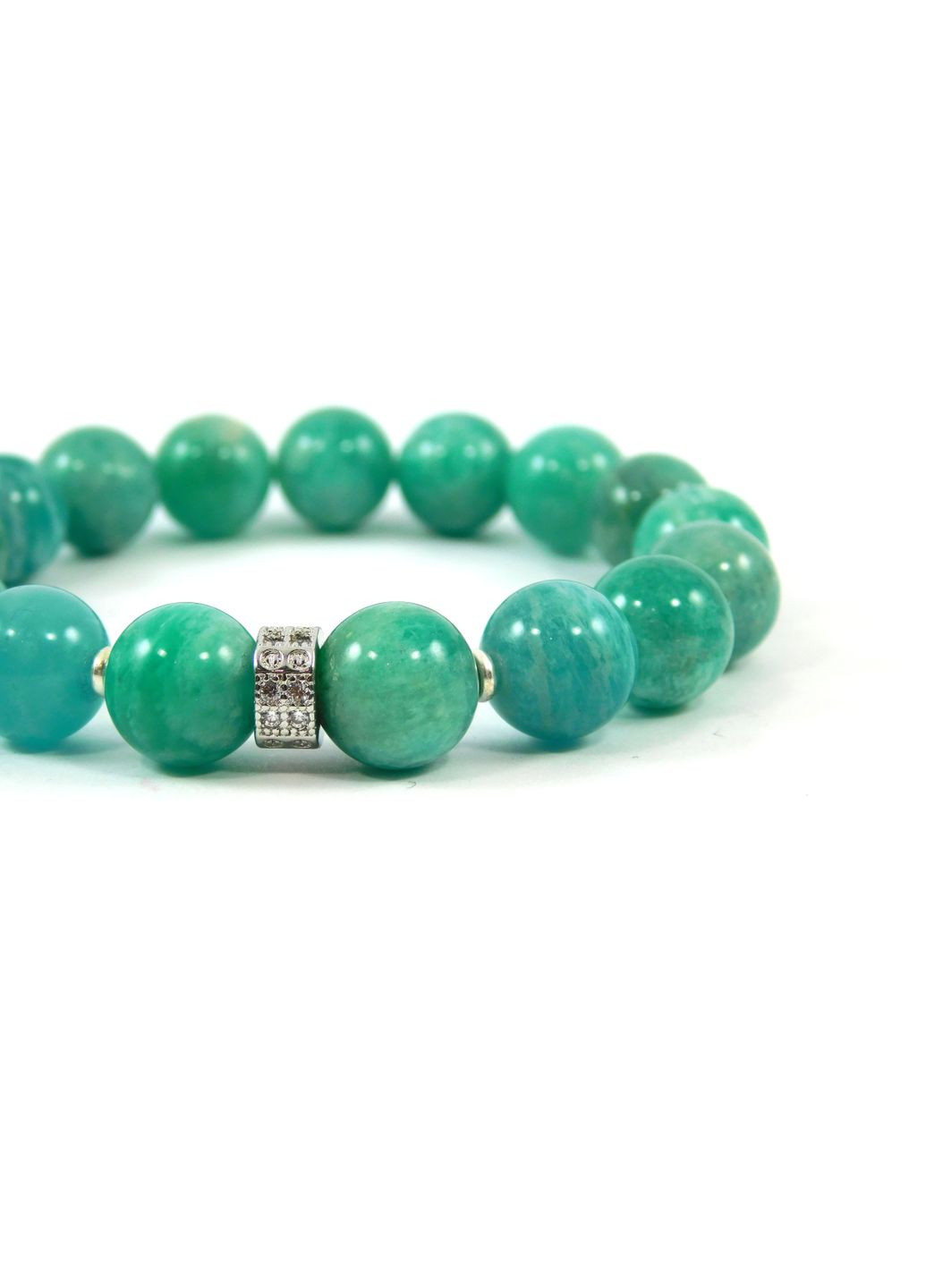 Браслет Амазоніт, срібна вставка 16 Fursa fashion (322316116)