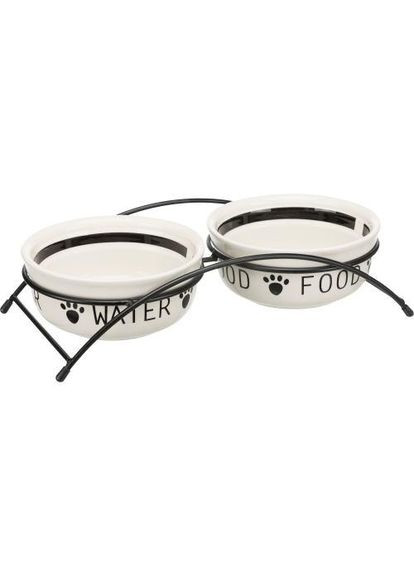 Миски Eat on Feet для собак, на металевій підставці, керамічні, 15 см, 2х600 мл Trixie (324625304)