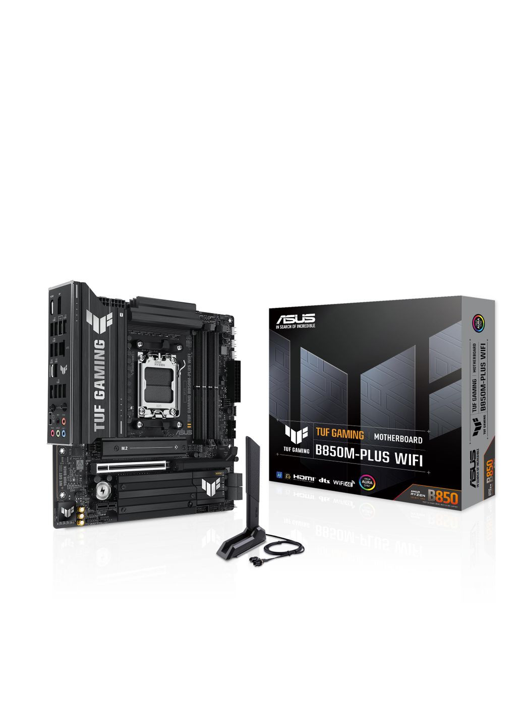 Материнська плата TUF GAMING B850M-PLUS WIFI7 sAM5 B850 4xDDR5 M.2 HDMI DP Wi-Fi BT mATX Asus (365749093)