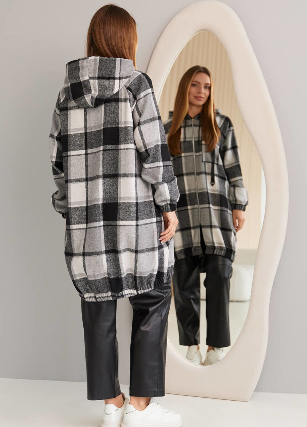 Бомбер-рубашка женский с капюшоном "Ноя" MioRichi на молнии (324393095)