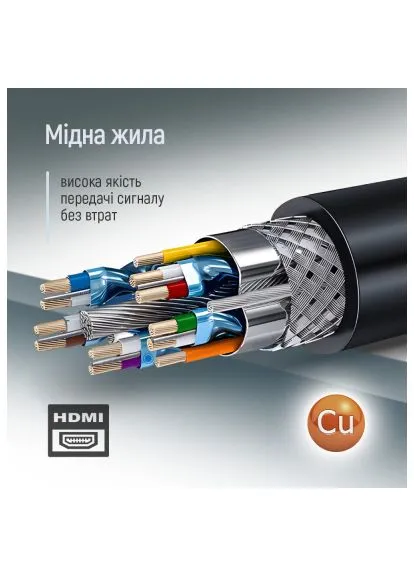 Кабель мультимедийный (CW-CBHD079-BK) Colorway HDMI M to HDMI M 3.0m V2.0 4K60Hz black (389557496)