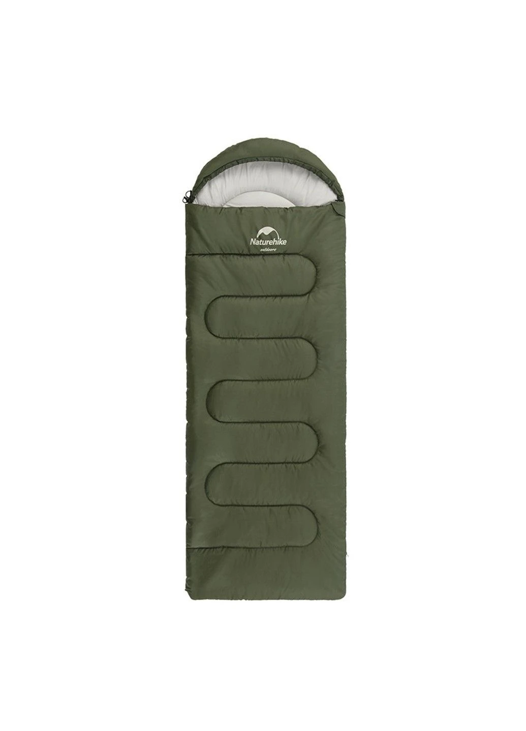 Спальний мішок з капюшоном Naturehike Y150L NH21MSD08 правий (Темно-зелений) No Brand (332634930)