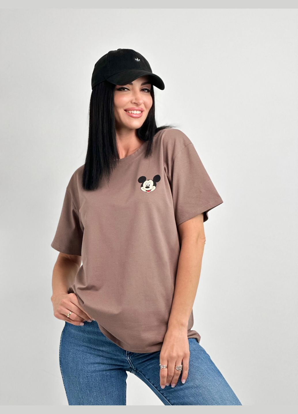 Кофейная летняя женская футболка с принтом Fashion Girl Disney