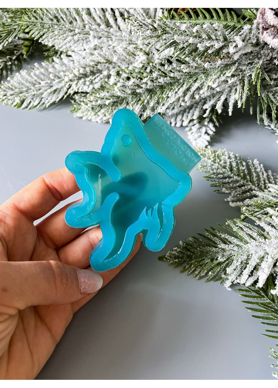 Молд Золота рибка для новорічних іграшок на ялинку силіконова форма для епоксидної смоли No Brand (370567013)