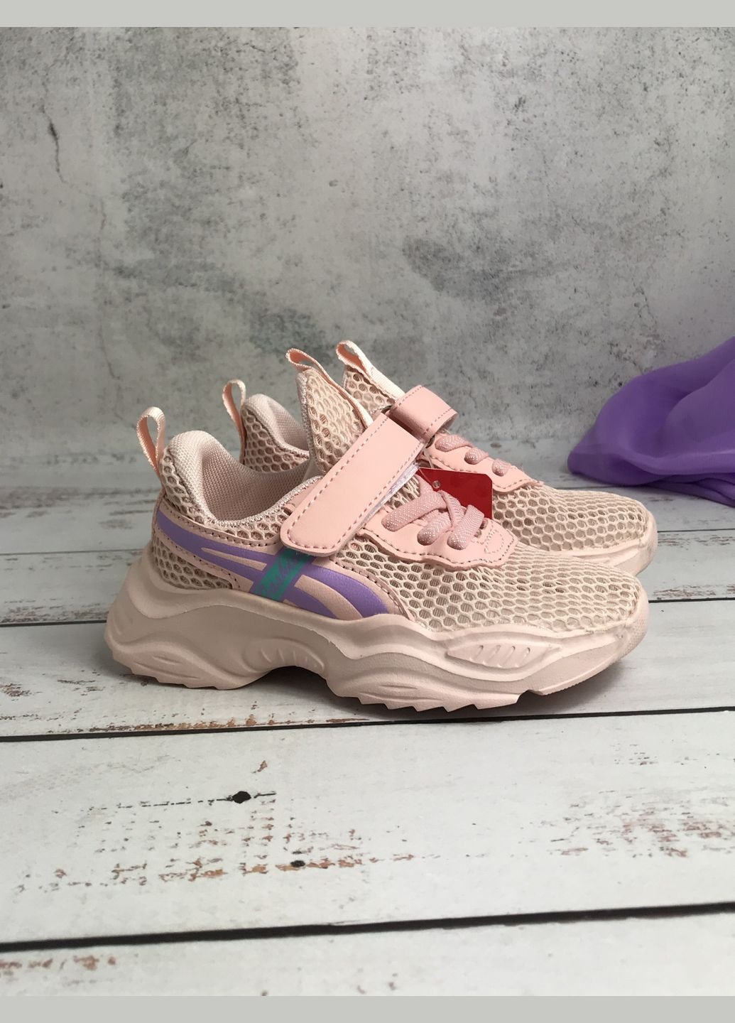 Розовые летние кроссовки детские для девочки розовый (074) Paliament