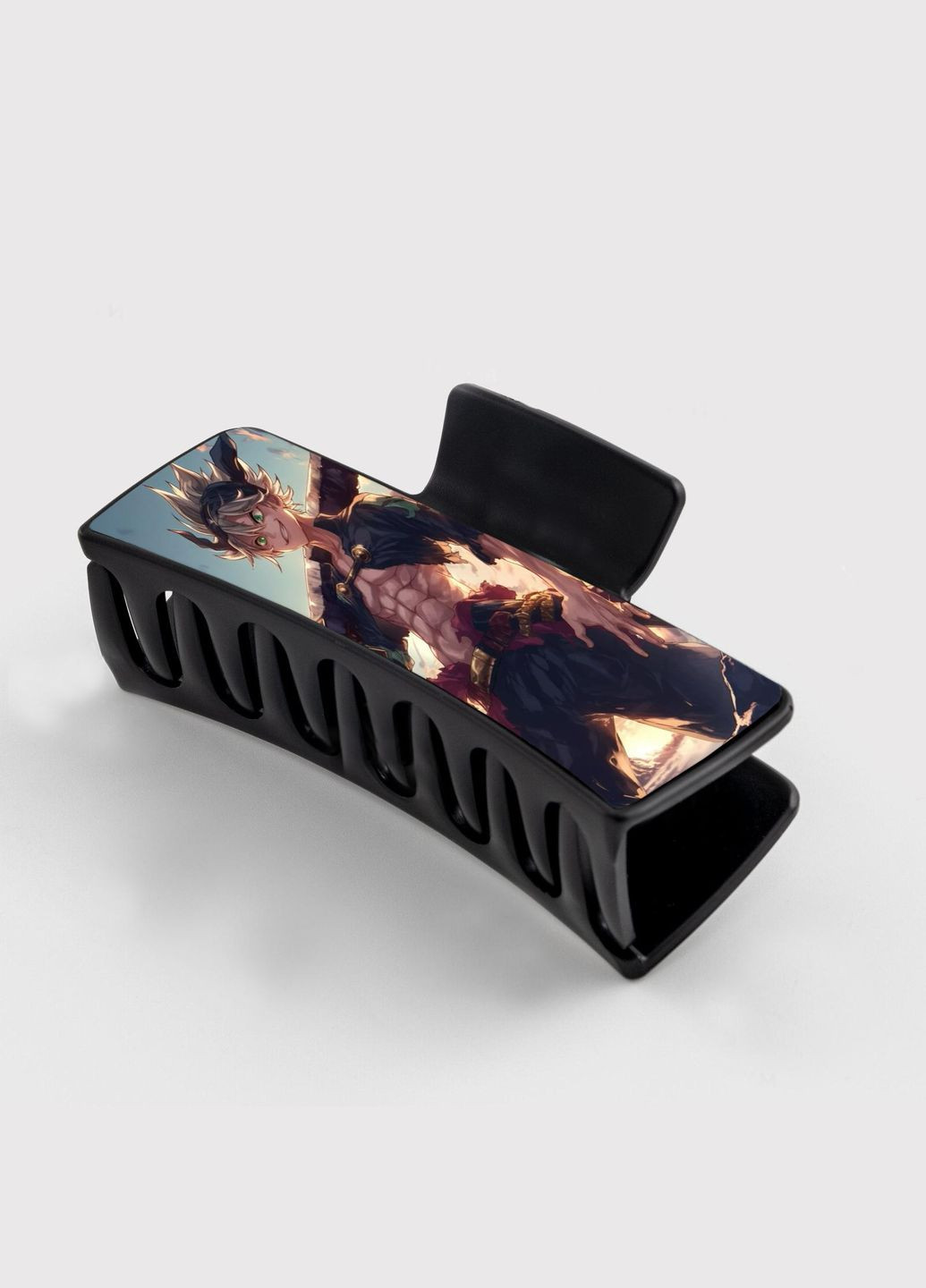 Заколка крабик для волос Аниме Черный конюшина #0001 черный No Brand (315631352)