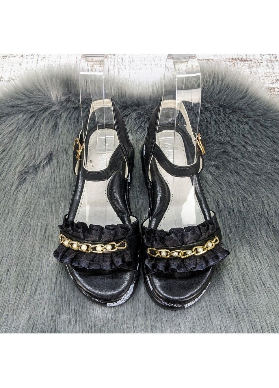 Черные босоножки сандалии детские для девочки Paliament