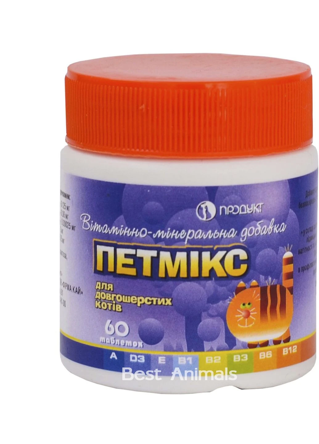 Витаминно-минеральная добавка Петмикс для длинношерстных котов 60 таблеток (4820205340222) Продукт (381115304)